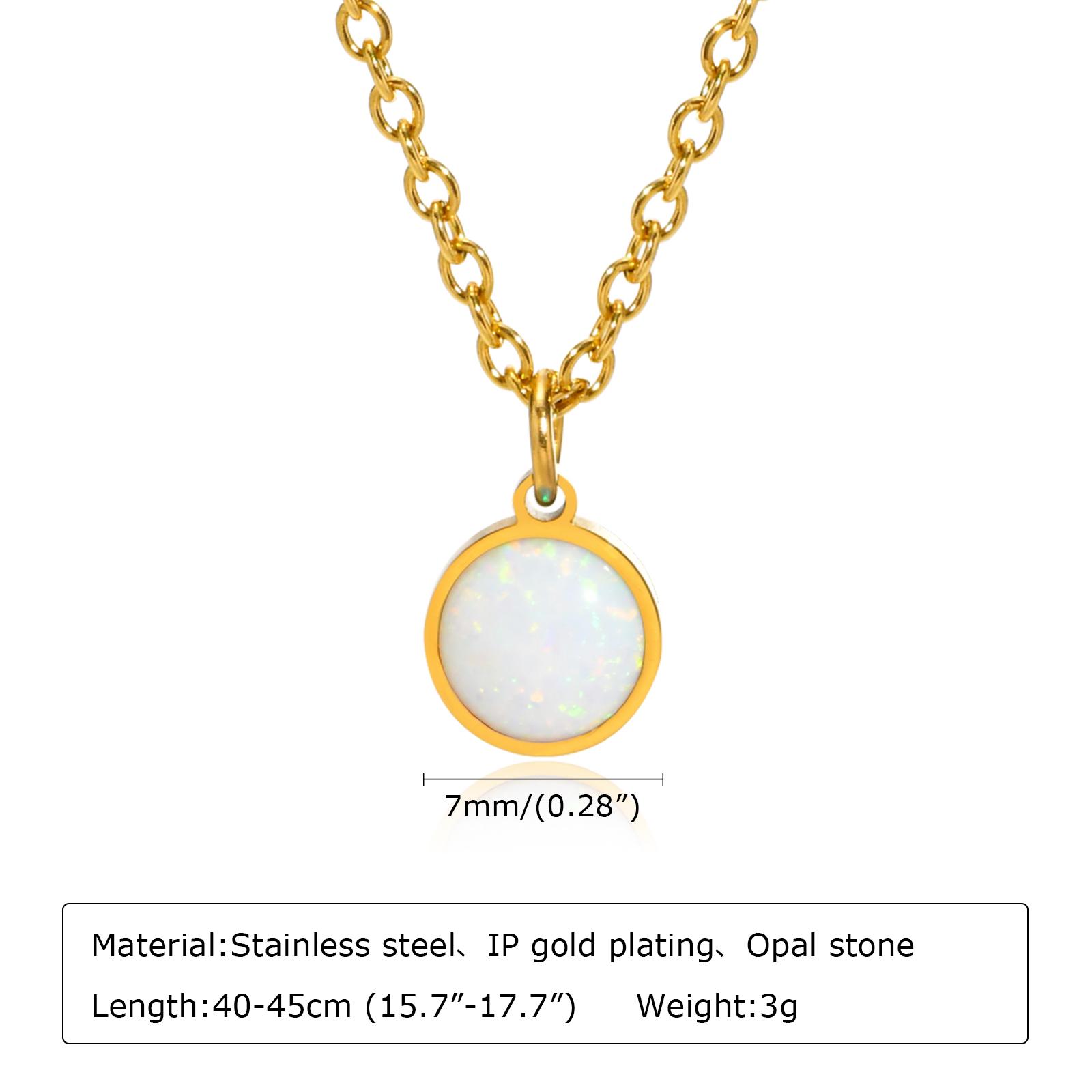 Stainless Steel Full Light Synthetic Opal Stone Round Pendant Necklace,Fashion Jewelry Chain Necklaces Gift To Her For Christmas
Stainless Steel Full Light Synthetic Opal Stone Round Pendant Necklace,Fashion Jewelry Chain Necklaces Gift To Her For Christmas