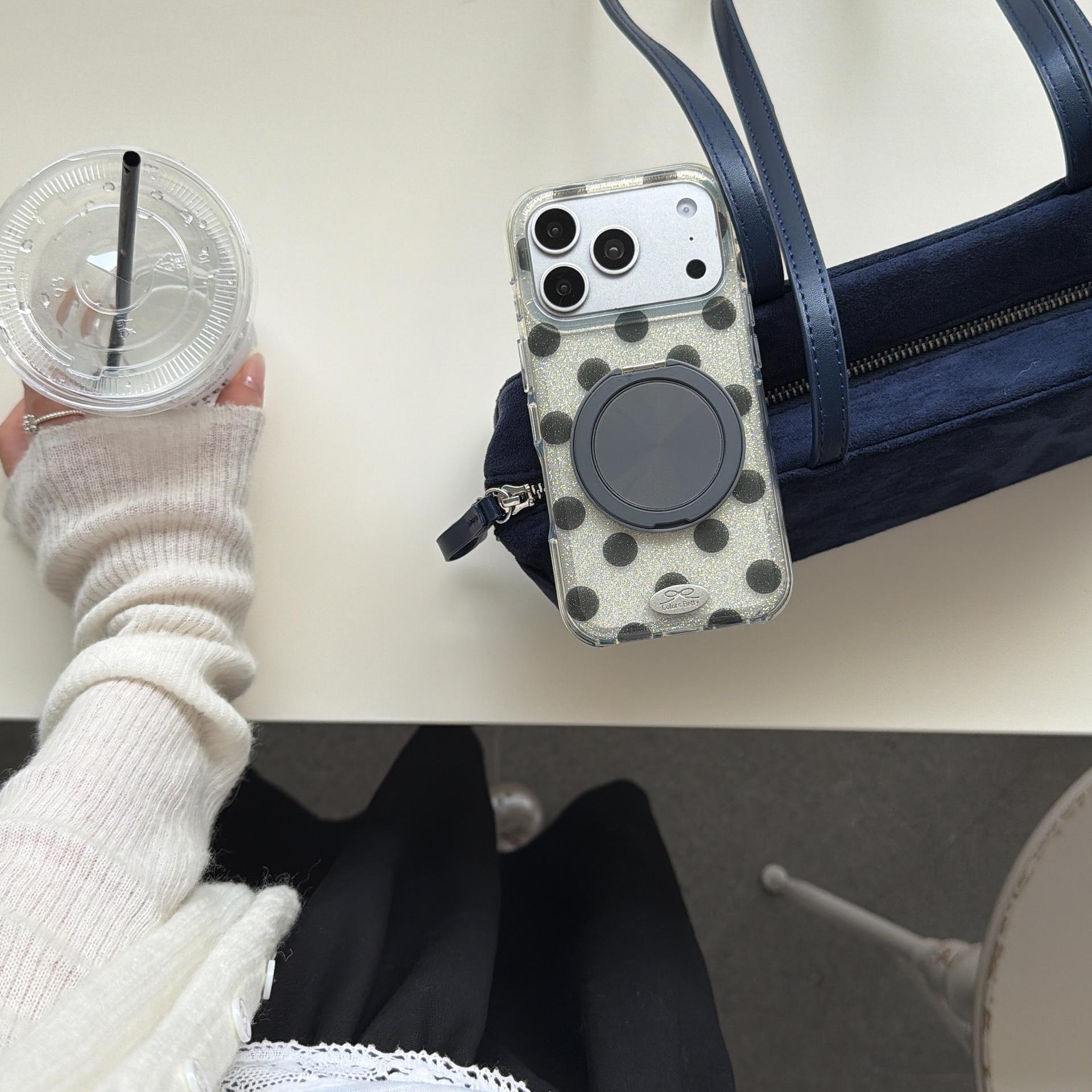 Dopamine Polka Dot 360° Holder iPhone Case, Compatible with 17Pro/16Pro/15PM, Drop-Proof Design for Women 16 Pro Max
Dopamine Polka Dot 360° Holder iPhone Case, Compatible with 17Pro/16Pro/15PM, Drop-Proof Design for Women 16 Pro Max