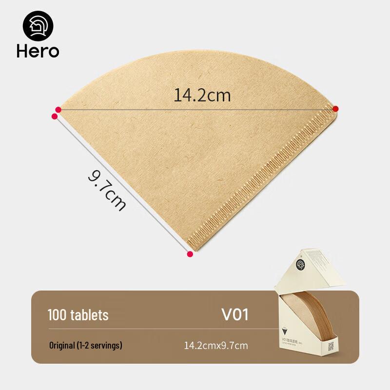 Hero V01 Pour-Over Coffee Filter Paper
Hero V01 Pour-Over Coffee Filter Paper