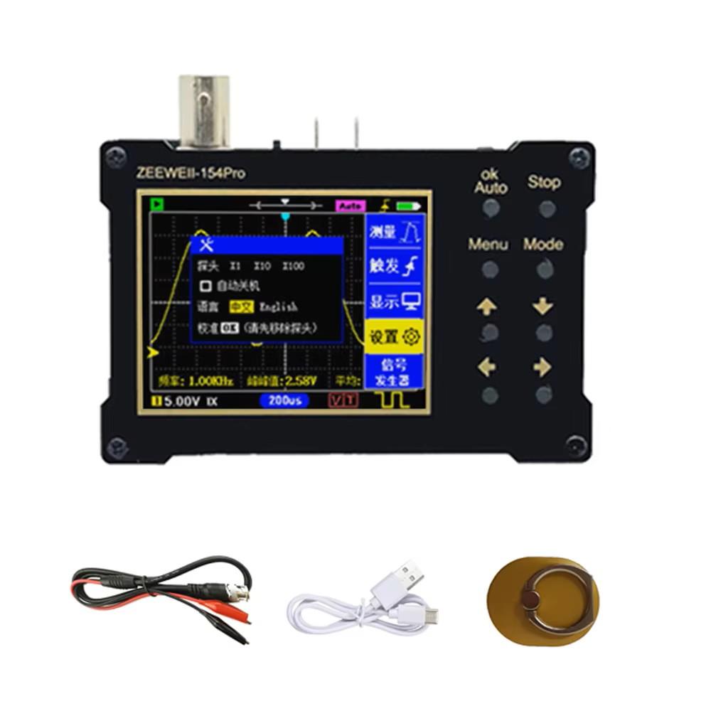 Entry-level Digital Oscilloscope Sampling Rate Signal Generator Oscilloscope 1MHz/18MHz Bandwidth 40MSa/s 2.4in TFT DSO154Pro
Entry-level Digital Oscilloscope Sampling Rate Signal Generator Oscilloscope 1MHz/18MHz Bandwidth 40MSa/s 2.4in TFT DSO154Pro