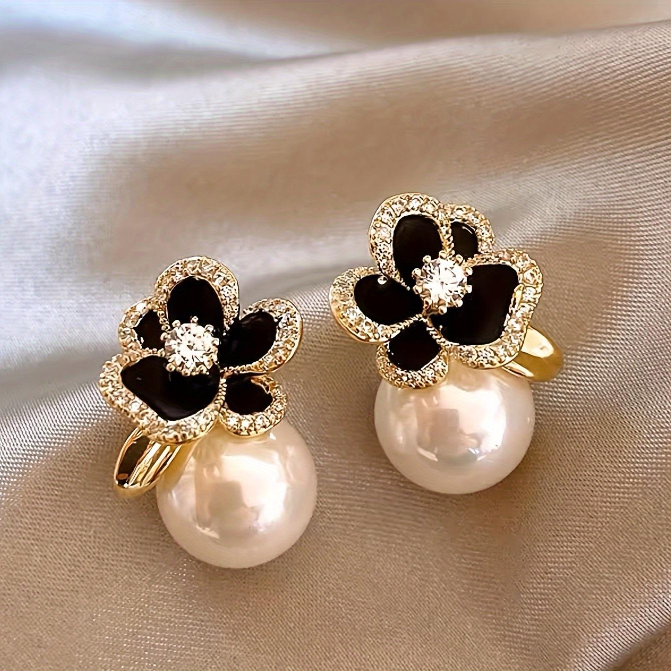 Элегантные серьги с черными розами и жемчугом для женщин, винтажные украшения для повседневной носки и отпуска, элегантные аксессуары
Элегантные серьги с черными розами и жемчугом для женщин, винтажные украшения для повседневной носки и отпуска, элегантные аксессуары
