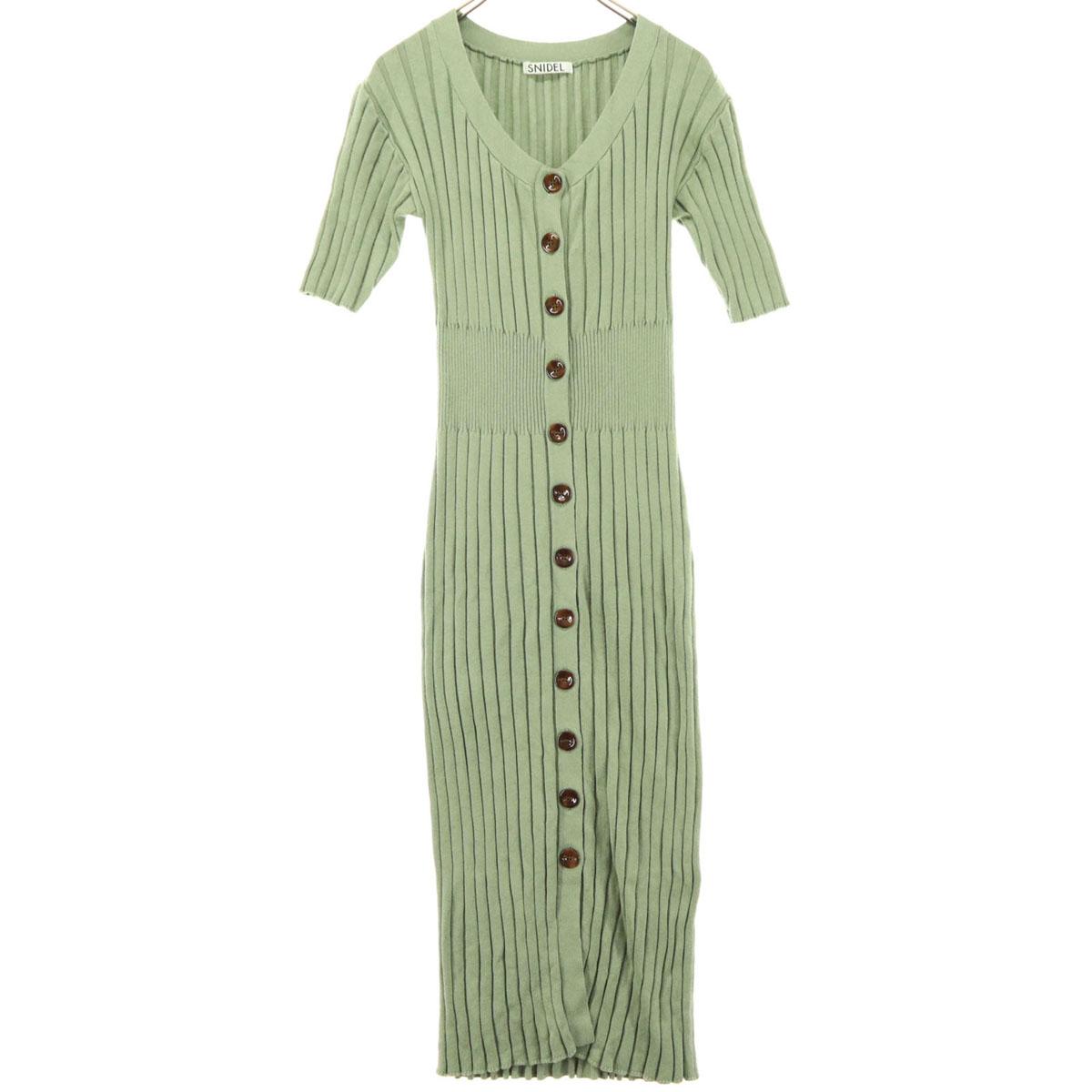 SNIDEL Short sleeve Long dress F green Women Used
SNIDEL Short sleeve Long dress F green Women Used