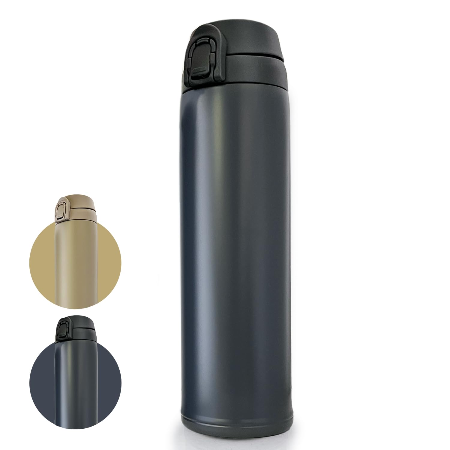 CLEAN HOUSE Stainless Steel Bottle, One-Touch Insulated, Hot & Cold Mug (Midnight Black, 600ml)
CLEAN HOUSE Stainless Steel Bottle, One-Touch Insulated, Hot & Cold Mug (Midnight Black, 600ml)