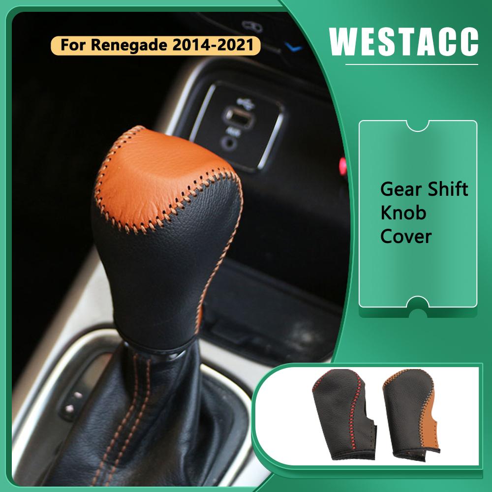Чехол на ручку переключения передач автомобиля для Jeep Renegade 2014-AT, наклейка из натуральной кожи, чехол для гандбола 
Чехол на ручку переключения передач автомобиля для Jeep Renegade 2014-AT, наклейка из натуральной кожи, чехол для гандбола
