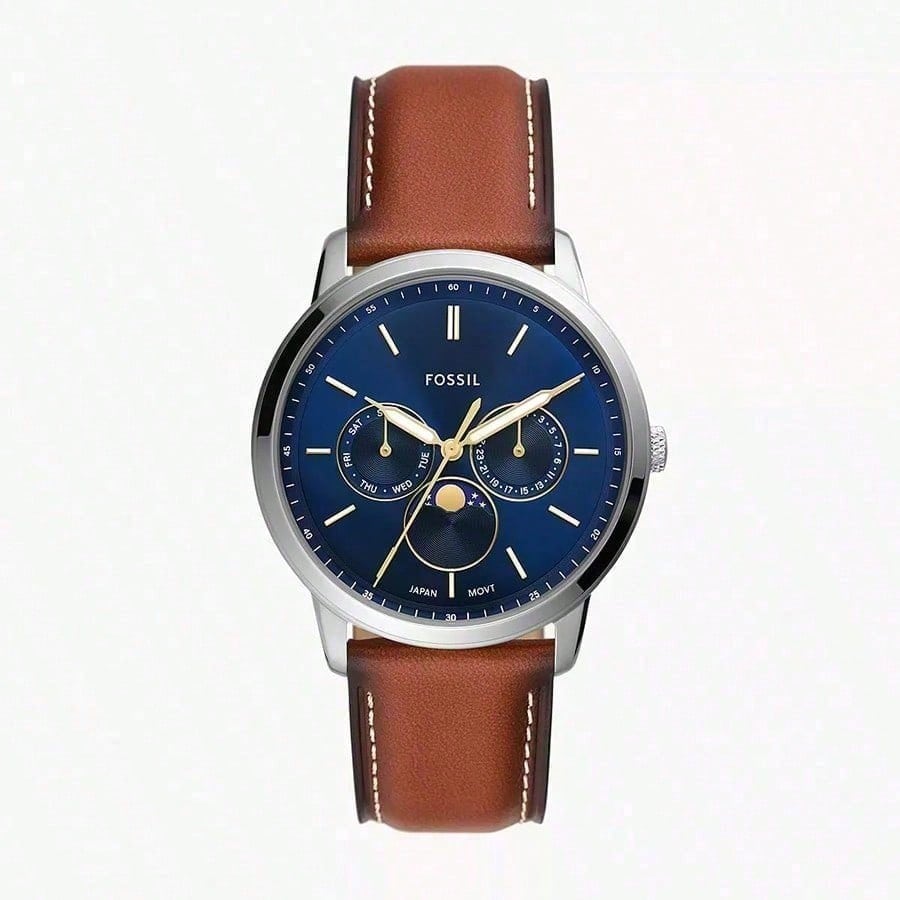Fossil-Neutra Moonphase Multifunction Men s Quartz Watch White Dial, Dark Brown Strap, Business Style.FS5903 коричневый/синий
Fossil-Neutra Moonphase Multifunction Men s Quartz Watch White Dial, Dark Brown Strap, Business Style.FS5903 коричневый/синий