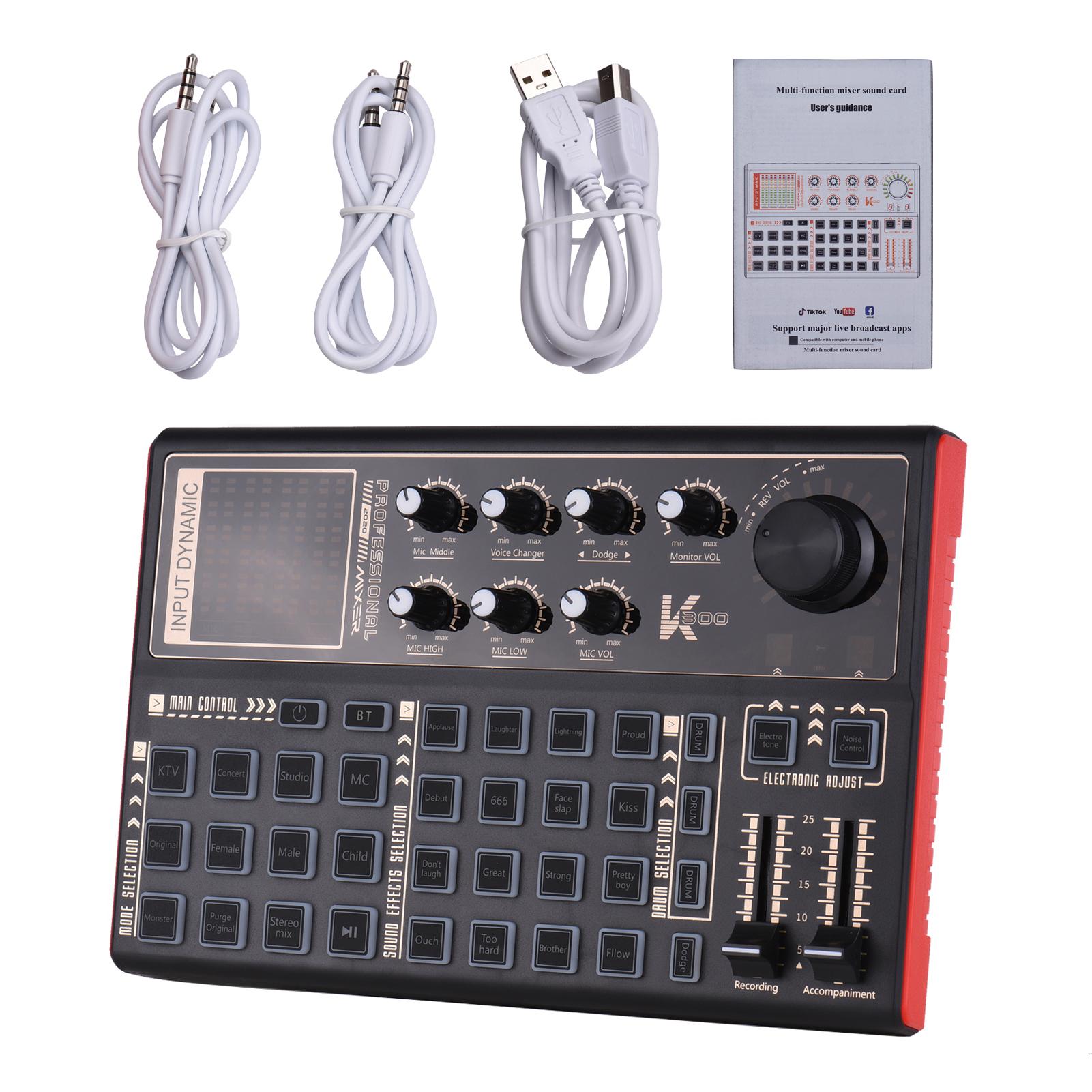 SK300 Live Sound Card External Voice Changer Audio Mixer Built-in Rechargeable Battery Multiple Sound Effects for Live
SK300 Live Sound Card External Voice Changer Audio Mixer Built-in Rechargeable Battery Multiple Sound Effects for Live