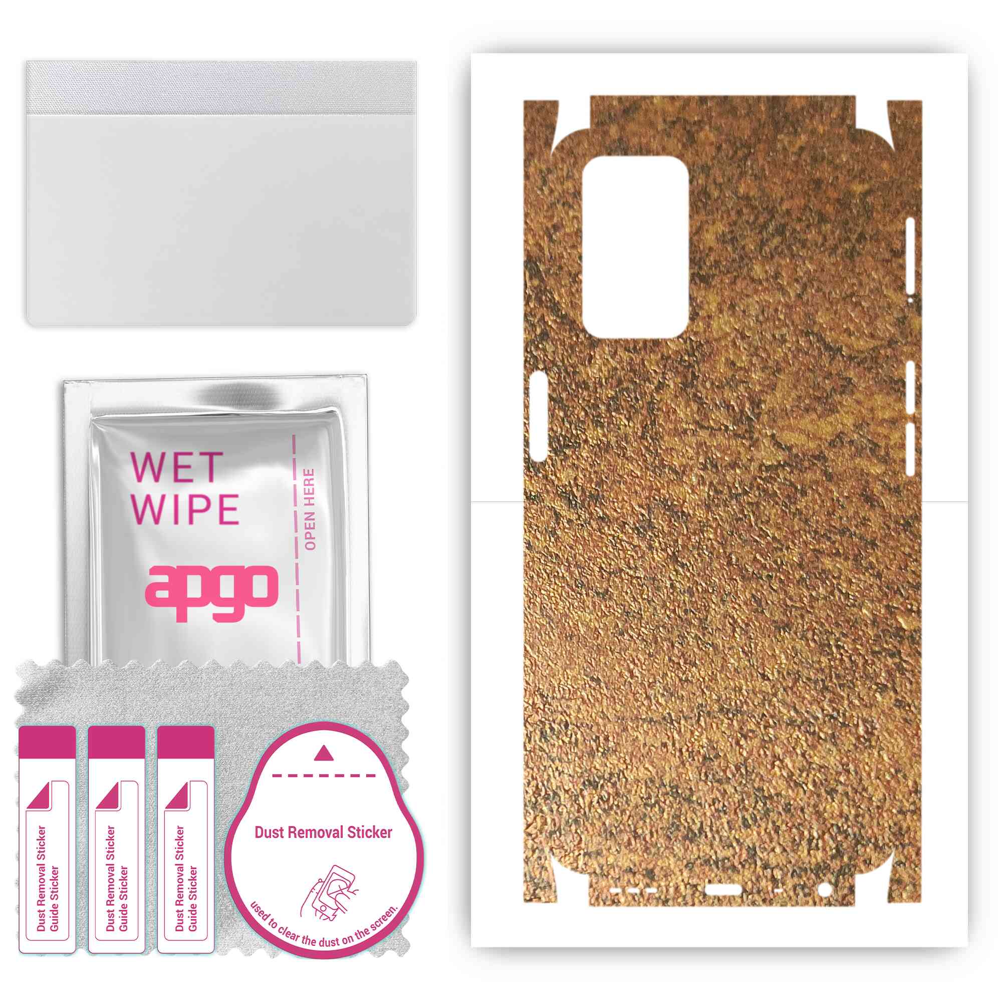apgo Protective Skin Sticker for the back+sides compatible with Oppo A55, Full Wrap Film, Foil, Vinyl - Pattern Rusty Copper
apgo Protective Skin Sticker for the back+sides compatible with Oppo A55, Full Wrap Film, Foil, Vinyl - Pattern Rusty Copper