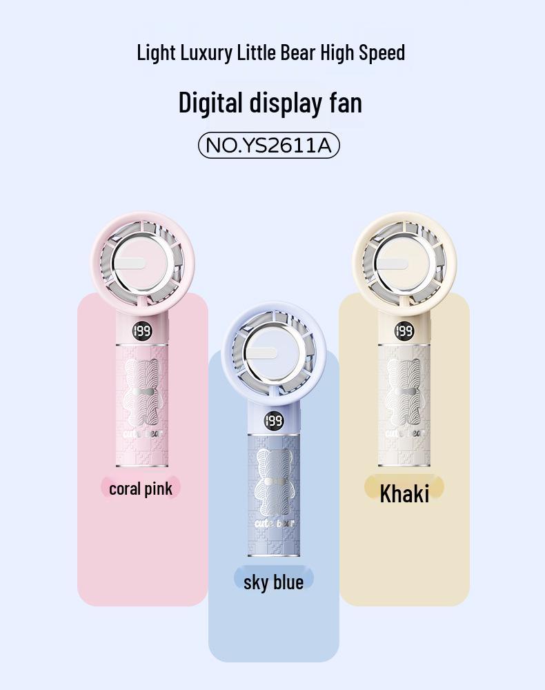High-Speed Mini Handheld USB Rechargeable Fan with Digital Display - Ideal for Students and Desk Use High-Speed Fan
High-Speed Mini Handheld USB Rechargeable Fan with Digital Display - Ideal for Students and Desk Use High-Speed Fan