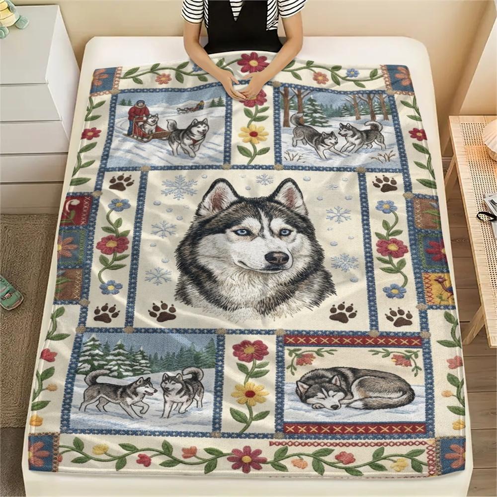 Husky Dog Print Flannel Blanket, High quality Comfortable for All Seasons, Home Decor, Warmth and Comfort, Perfect for Christmas Gifts61 80cm x 120cm
Husky Dog Print Flannel Blanket, High quality Comfortable for All Seasons, Home Decor, Warmth and Comfort, Perfect for Christmas Gifts61 80cm x 120cm