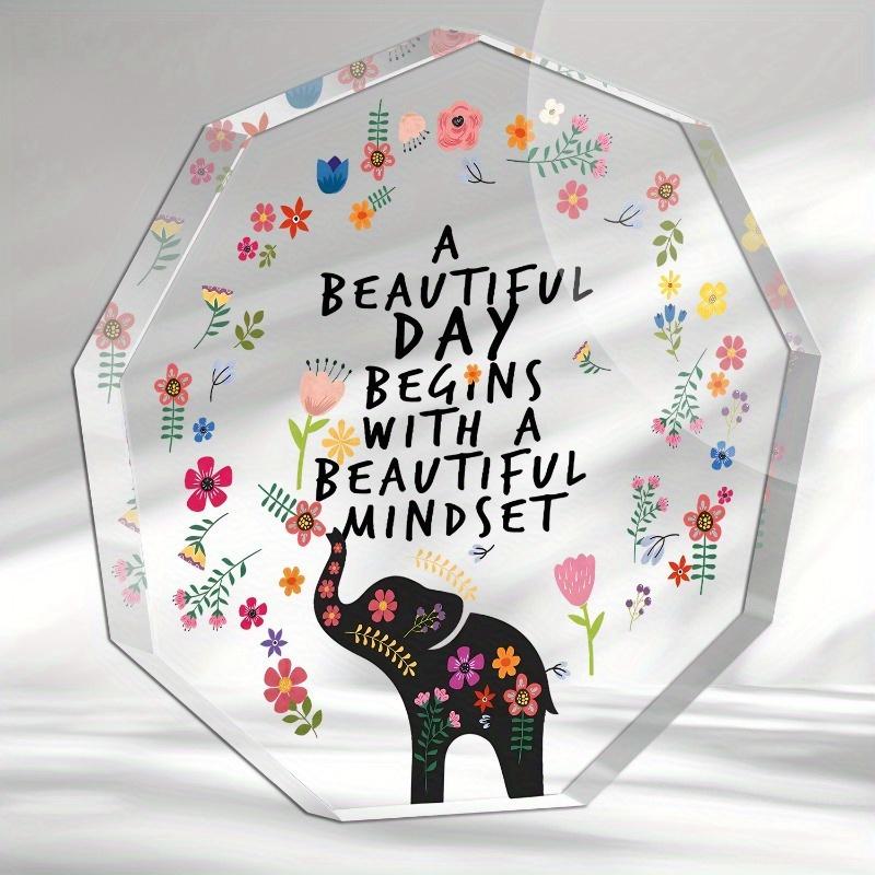 Inspirational Sign - Elephant & Floral Accents, Encouraging Gift for Women, Uplifting Desk Decor for Friends, Teens, Sisters, Nurseries, Home Desk Li 10*10cm
Inspirational Sign - Elephant & Floral Accents, Encouraging Gift for Women, Uplifting Desk Decor for Friends, Teens, Sisters, Nurseries, Home Desk Li 10*10cm
