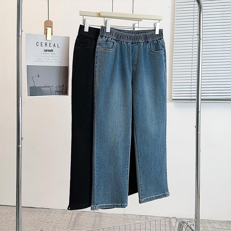 2025 Spring Plus Size High-Waisted Straight Leg Jeans for Women - Slimming, High Stretch Denim Pants 4XL (140-160 jin recommended) джинсовий синього кольору
2025 Spring Plus Size High-Waisted Straight Leg Jeans for Women - Slimming, High Stretch Denim Pants 4XL (140-160 jin recommended) джинсовий синього кольору