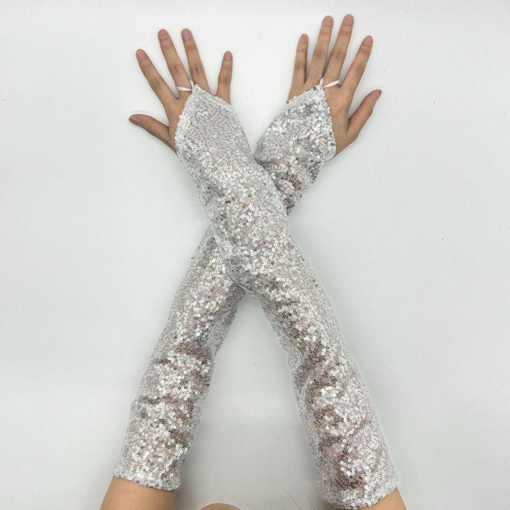 Shining Cosplay Mittens Fingerless Club Handwear Fashion Sequins Gloves Party Club срібний
Shining Cosplay Mittens Fingerless Club Handwear Fashion Sequins Gloves Party Club срібний