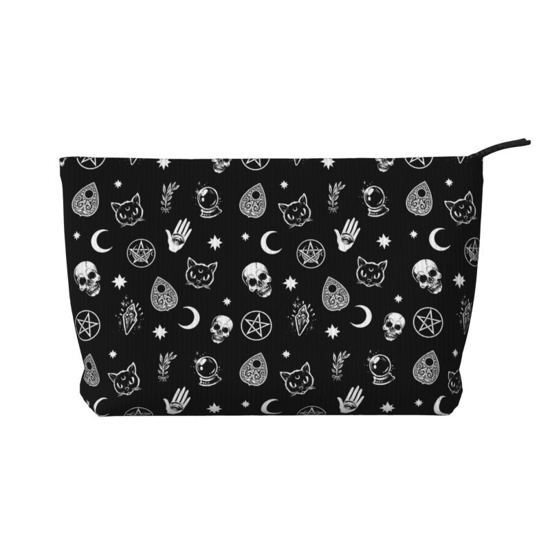 Halloween Makeup Bag Gothic Skull Cat Large Capacity Portable Toiletry Bags with Lined Goth Zipped Cosmetic Bag Pouch for Women
Halloween Makeup Bag Gothic Skull Cat Large Capacity Portable Toiletry Bags with Lined Goth Zipped Cosmetic Bag Pouch for Women