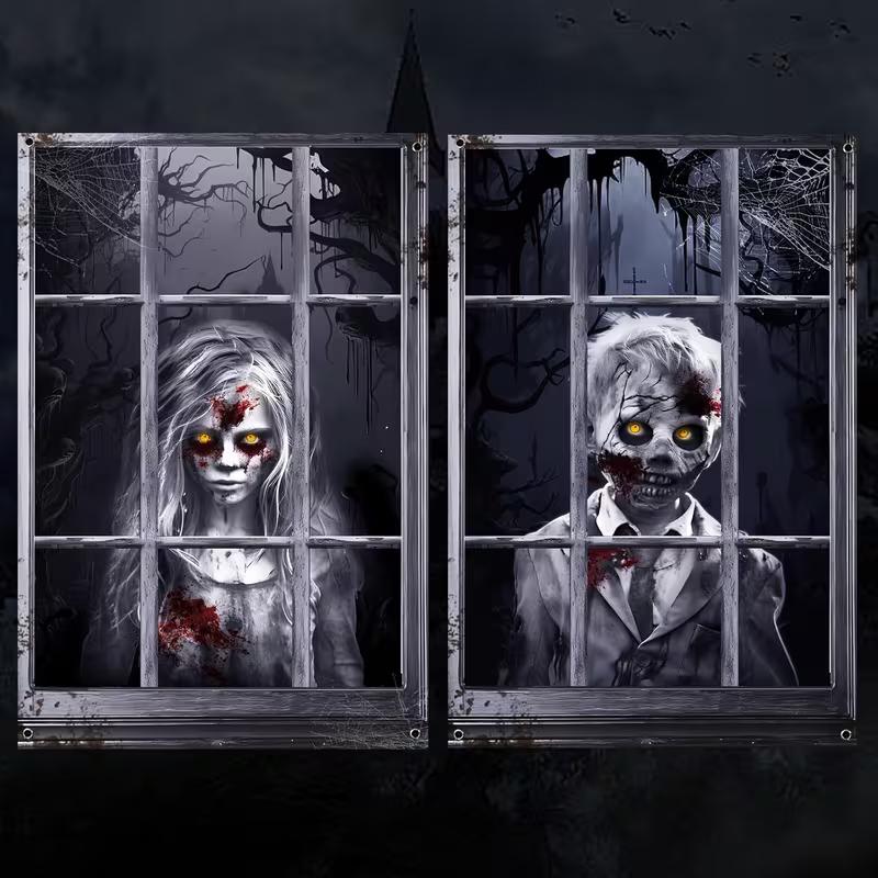 2D Spooky Zombie Kids Window Backdrop, Halloween Party Decor 47.2x31.5inch/120*80cm
2D Spooky Zombie Kids Window Backdrop, Halloween Party Decor 47.2x31.5inch/120*80cm