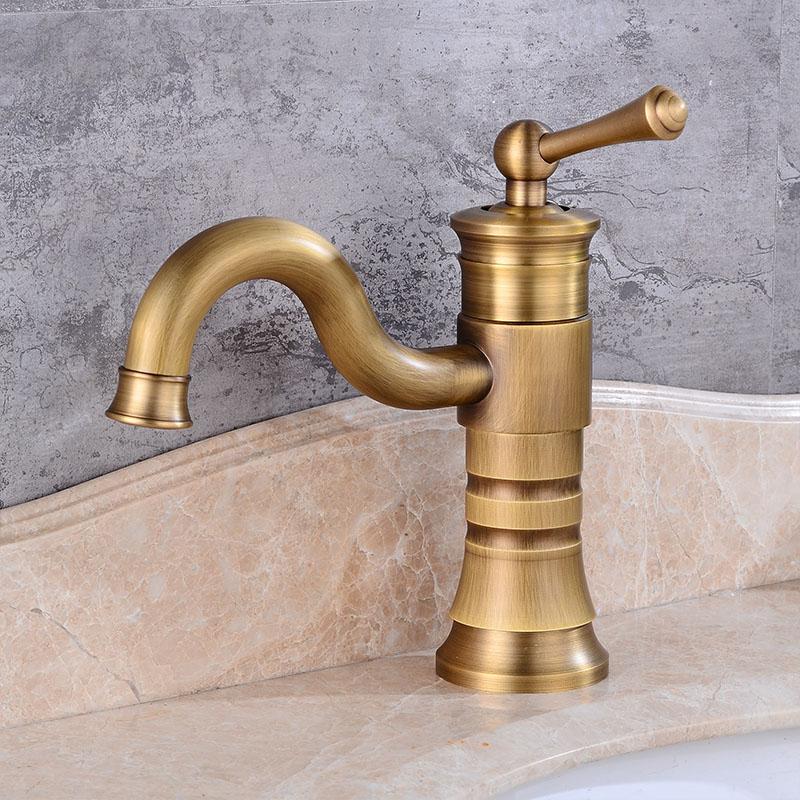 Basin Faucets Antique Brass Faucet Bathroom With Single Handle Vintage Deck Mount Torneiras Hot Cold Bath Mixer Water Tap 58808
Basin Faucets Antique Brass Faucet Bathroom With Single Handle Vintage Deck Mount Torneiras Hot Cold Bath Mixer Water Tap 58808