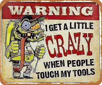 Vintage Funny Novelty Metal Tin Sign I Get A Little Crazy When People My Warning Retro Wall Decor Garden Man Cave Cafes Office S 20x30cm(7.8x11.8inch)
Vintage Funny Novelty Metal Tin Sign I Get A Little Crazy When People My Warning Retro Wall Decor Garden Man Cave Cafes Office S 20x30cm(7.8x11.8inch)