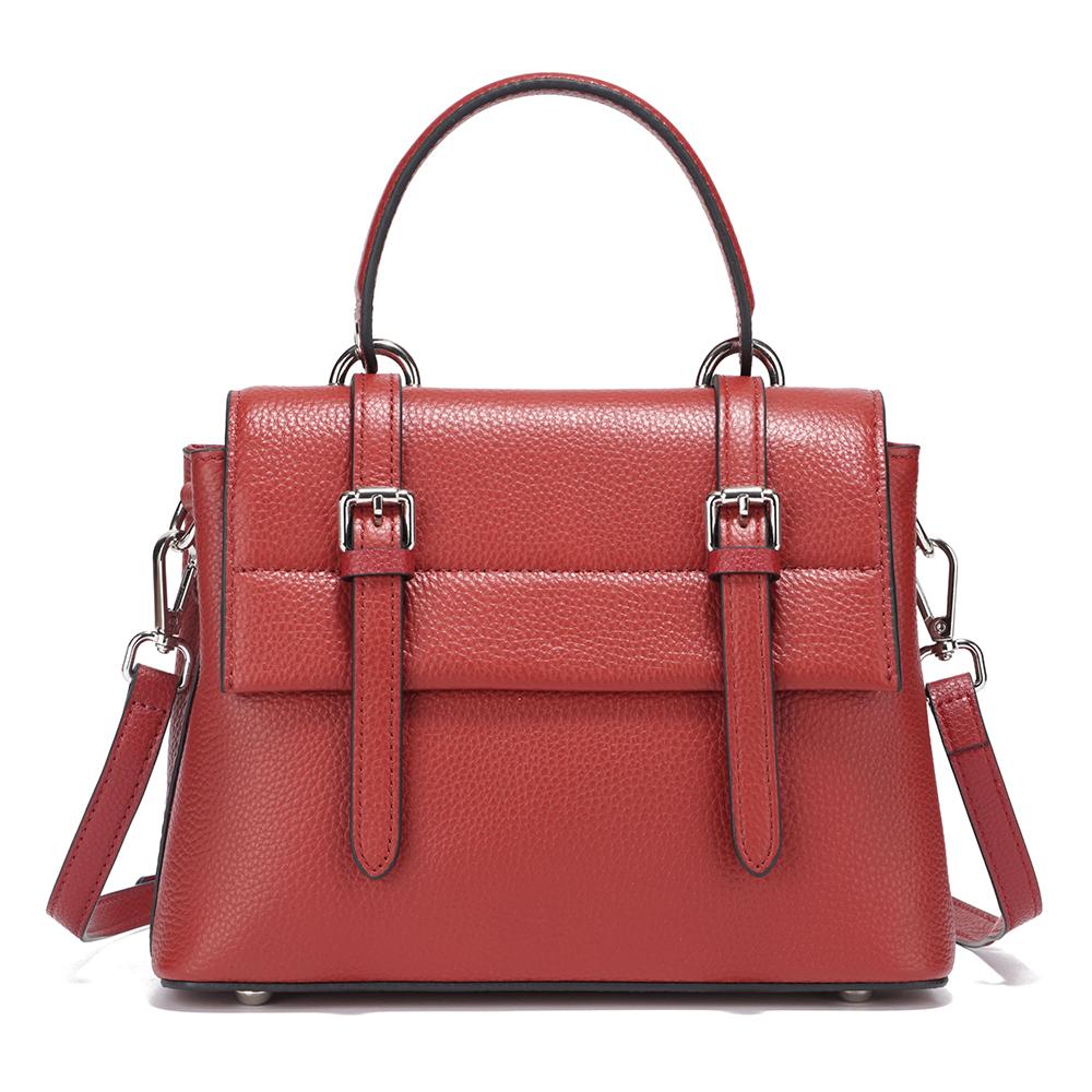 Сумка Zency из натуральной кожи с верхней ручкой для женщин, простая сумка через плечо