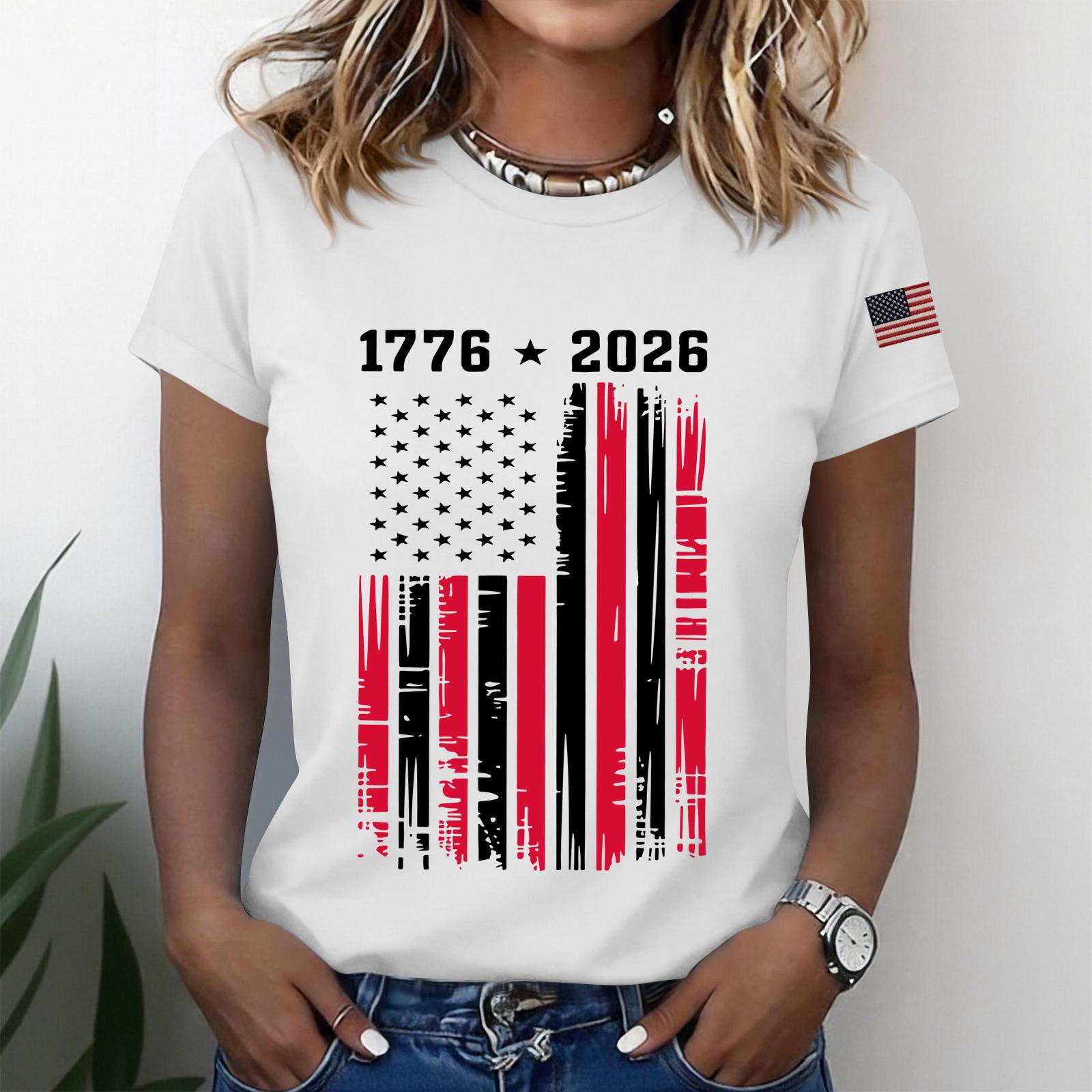 Women s Fashion Casual Printed Short Sleeve Round Neck Pullover Tops XL білий
Women s Fashion Casual Printed Short Sleeve Round Neck Pullover Tops XL білий