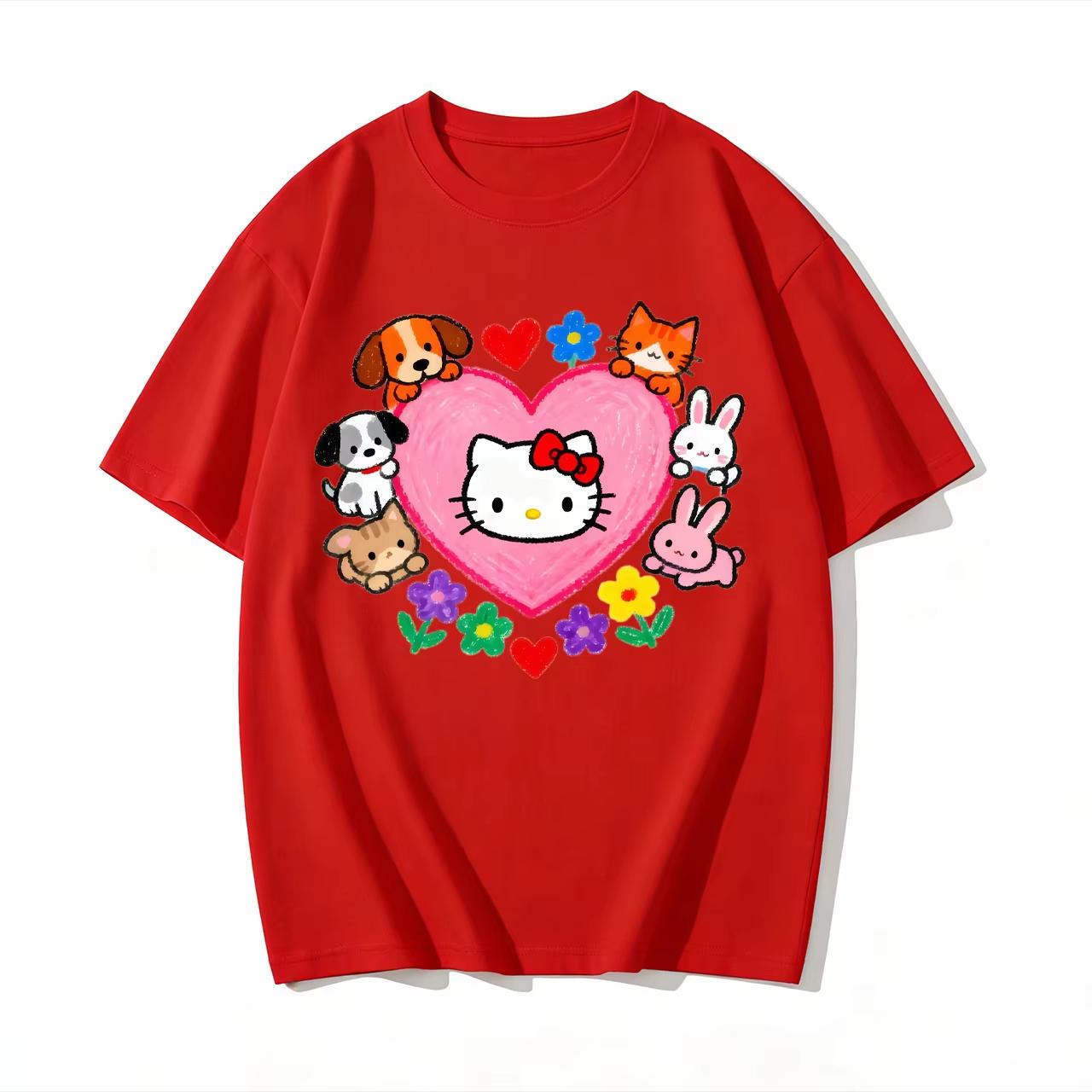 2026 new Summer Cute HelloKitty TShirts Soft Cotton Short Sleeve Tees for Parents Kids Breathable Casual Daily Outfit Tops S
2026 new Summer Cute HelloKitty TShirts Soft Cotton Short Sleeve Tees for Parents Kids Breathable Casual Daily Outfit Tops S