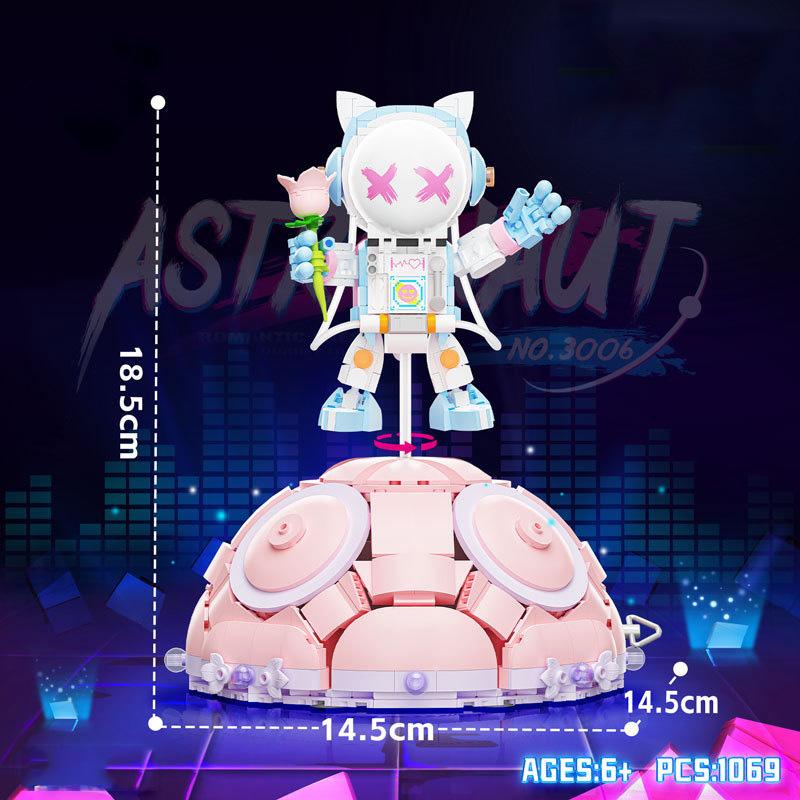 Designers Idea Space Exploration Small Block Cat Rabbit Astronaut Figures Music Box Construction Brick Build Toys For Kids Present
Designers Idea Space Exploration Small Block Cat Rabbit Astronaut Figures Music Box Construction Brick Build Toys For Kids Present