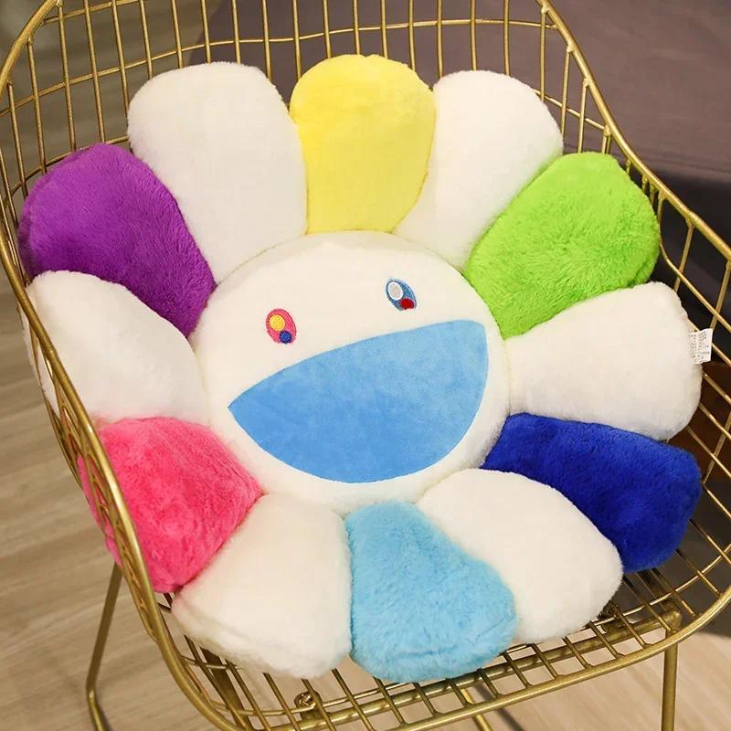 Плюшева подушка Rainbow Sunflower Cute Smile Flower Подушка Sunflower з м’якою набивкою Офісна подушка для спинки дивана Декорації 40x40cm
Плюшева подушка Rainbow Sunflower Cute Smile Flower Подушка Sunflower з м’якою набивкою Офісна подушка для спинки дивана Декорації 40x40cm