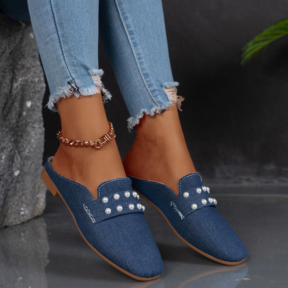 Large size slippers women s outerwear 2025 summer new flat-bottomed cool slippers lazy half slippers muller shoes 43 світло-синій колір
Large size slippers women s outerwear 2025 summer new flat-bottomed cool slippers lazy half slippers muller shoes 43 світло-синій колір