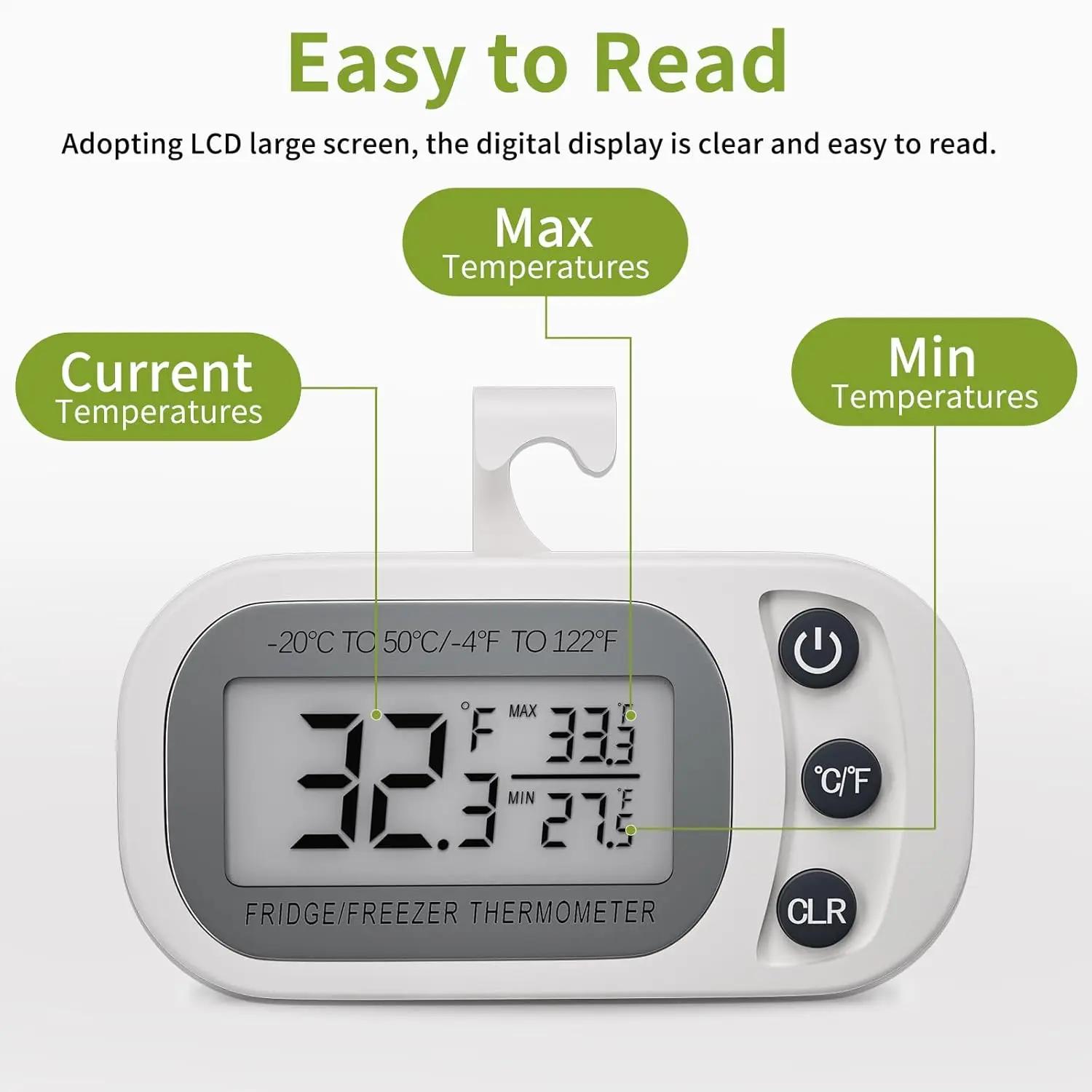 Digital Frigerator Thermometer Waterproof Freezer Room Thermometer Kitchen Thermometer Supplies Multi-Function Kitchen Tools чёрный
Digital Frigerator Thermometer Waterproof Freezer Room Thermometer Kitchen Thermometer Supplies Multi-Function Kitchen Tools чёрный