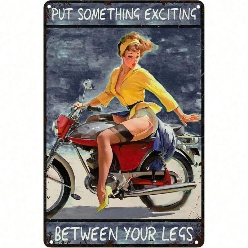 Vintage Metal Tin Sign Pinup Girl Motorcycle Retro Wall Decor for Garage Man Cave Bar
Vintage Metal Tin Sign Pinup Girl Motorcycle Retro Wall Decor for Garage Man Cave Bar
