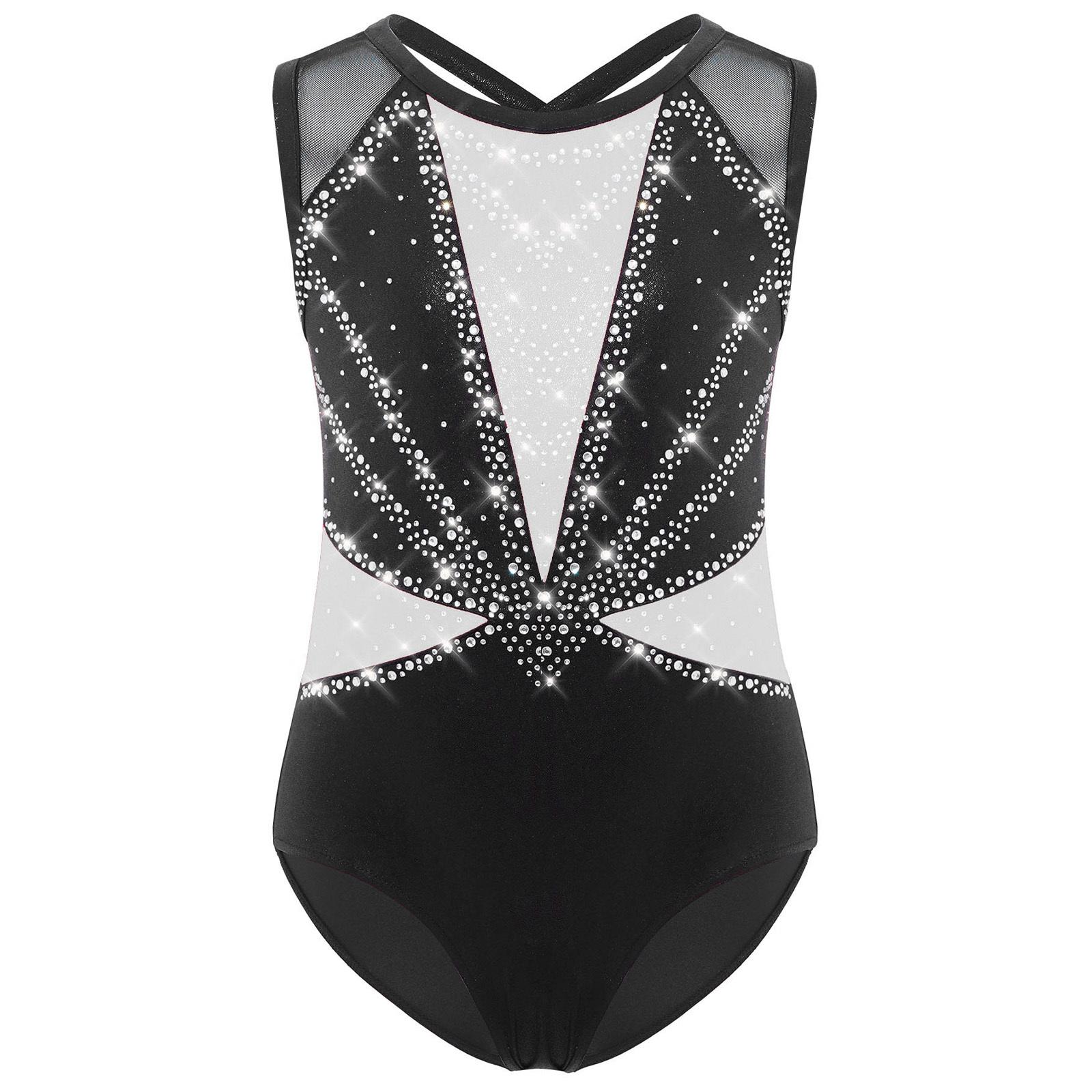 Дитячий гімнастичний купальник з перехрещеною спинкою, без рукавів, з круглим вирізом, блискучими стразами, металізований танцювальний костюм 5-6 Years білий
Дитячий гімнастичний купальник з перехрещеною спинкою, без рукавів, з круглим вирізом, блискучими стразами, металізований танцювальний костюм 5-6 Years білий