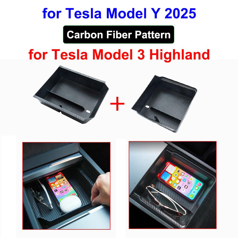 for Tesla Model Y Juniper 2025 Center Console Storage Box Carbon Fiber ABS Organizer Box Model 3 Highland Glasses Phone Holder
for Tesla Model Y Juniper 2025 Center Console Storage Box Carbon Fiber ABS Organizer Box Model 3 Highland Glasses Phone Holder