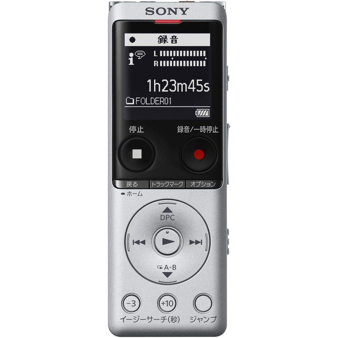 Цифровий диктофон SONY 4 ГБ тонкий і мікрофон до 22 годин безперервної роботи Clear Voice Silver S Lightweight/S System/Up use, Function, ICD-UX570F срібний
Цифровий диктофон SONY 4 ГБ тонкий і мікрофон до 22 годин безперервної роботи Clear Voice Silver S Lightweight/S System/Up use, Function, ICD-UX570F срібний