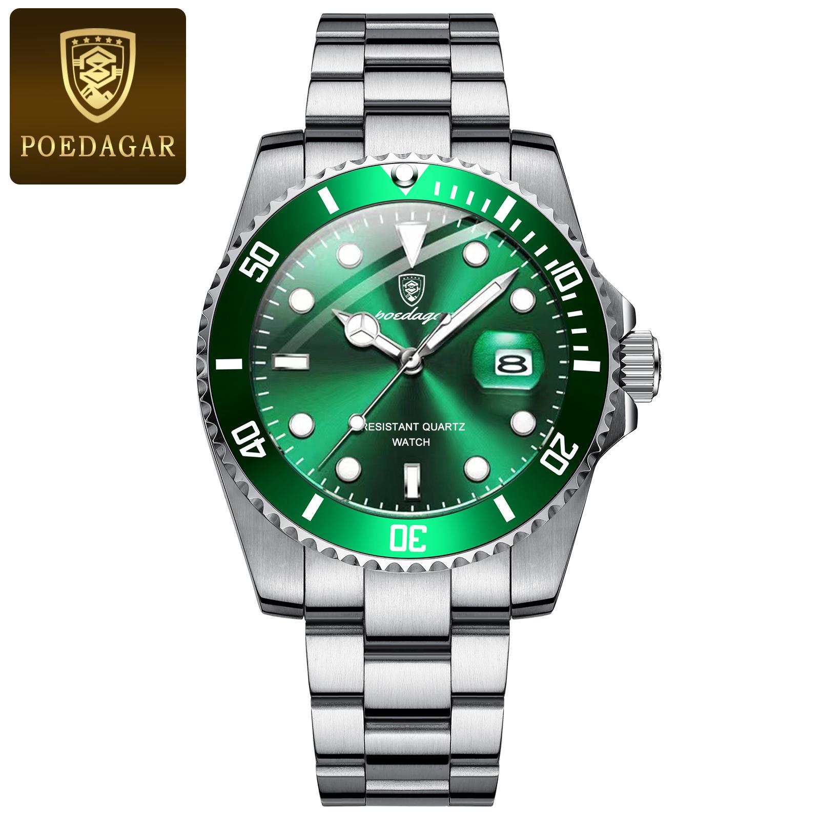 POEDAGAR Luxury Men Watch Casual Waterproof Luminous Date Quartz Wristwatch High Quality Stainless Steel Man Watches серебряный/зелёный
POEDAGAR Luxury Men Watch Casual Waterproof Luminous Date Quartz Wristwatch High Quality Stainless Steel Man Watches серебряный/зелёный