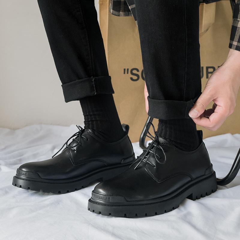 2025 cowhide trend soft leather shoes men s Korean version lace-up thick-soled leisure business Hong Kong style spring and autumn low-top Martin shoes 37 чёрный
2025 cowhide trend soft leather shoes men s Korean version lace-up thick-soled leisure business Hong Kong style spring and autumn low-top Martin shoes 37 чёрный