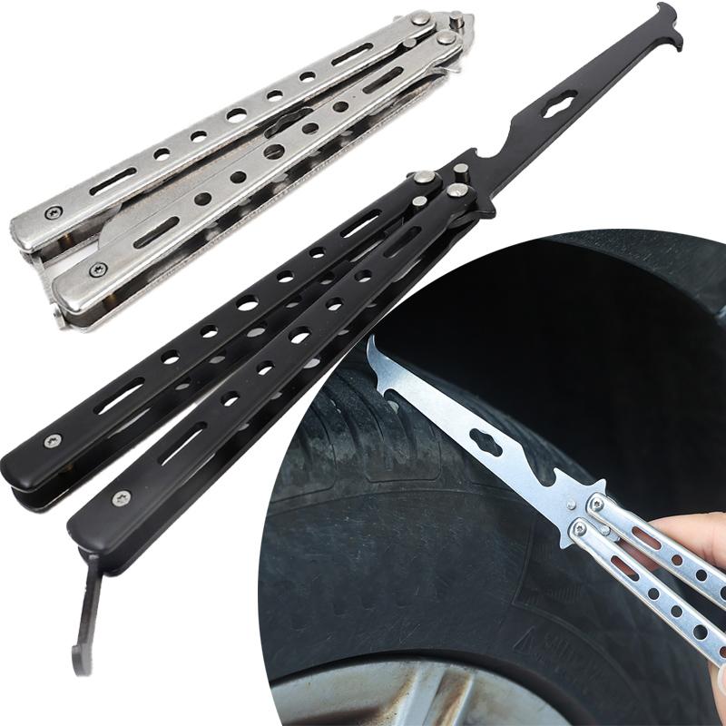 New Stainless Steel Folding Tyre Stone Removal Hook Auto Motorbike Tyre Tread Groove Stone Debris Removal Tool Car Repair Tools чорний
New Stainless Steel Folding Tyre Stone Removal Hook Auto Motorbike Tyre Tread Groove Stone Debris Removal Tool Car Repair Tools чорний
