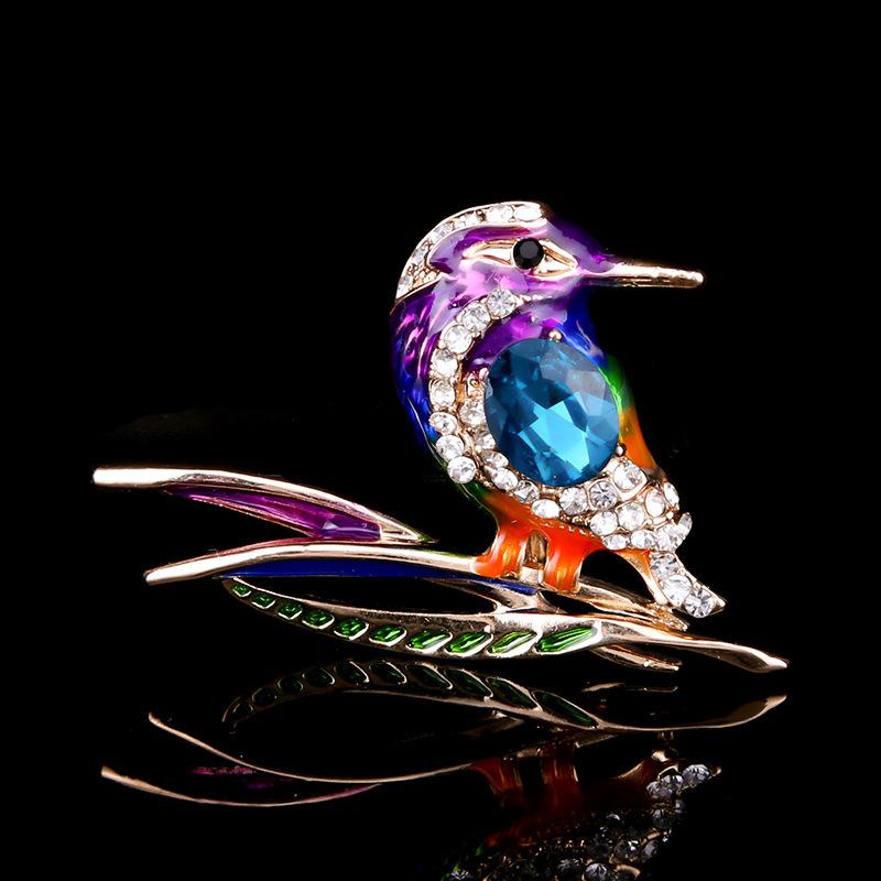 Модные вещи, универсальная именная брошь в виде дятла, женский мультяшный корсаж с каплями масла разноцветный