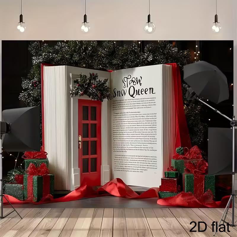 2D Fairy Tale Book Backdrop, Magical Open Storybook with Red Door & Christmas Presents Background Cloth 47.2x31.5inch/120*80cm
2D Fairy Tale Book Backdrop, Magical Open Storybook with Red Door & Christmas Presents Background Cloth 47.2x31.5inch/120*80cm