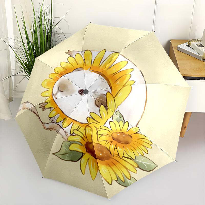 1pc Hamster Sunflower Automatic Opening and Closing Folding Umbrella with 8 Iron Ribs - Portable, Foldable for Travel yy251124067
1pc Hamster Sunflower Automatic Opening and Closing Folding Umbrella with 8 Iron Ribs - Portable, Foldable for Travel yy251124067