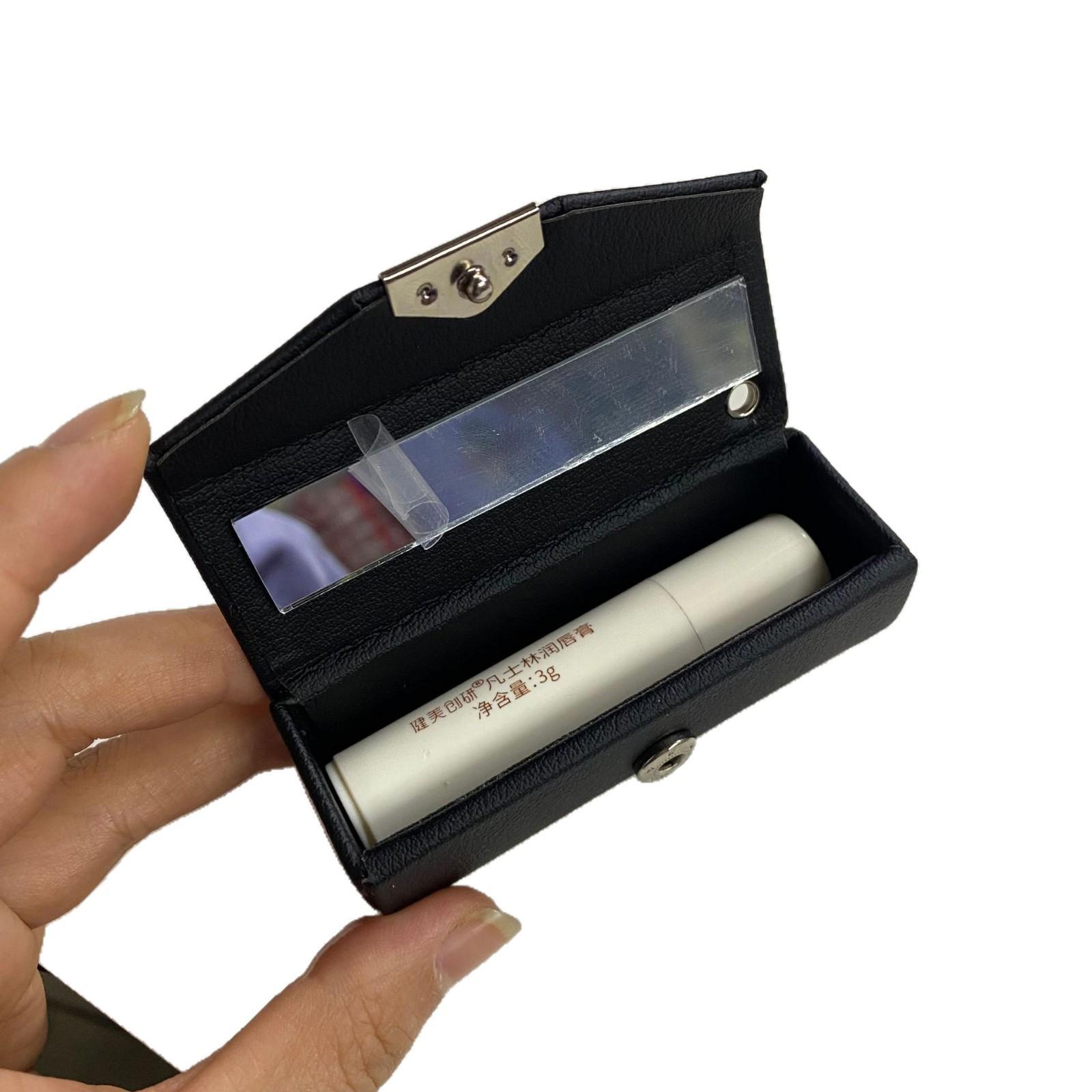 Eco-friendly Leather Lipstick and Gloss Case with Mirror Black
Eco-friendly Leather Lipstick and Gloss Case with Mirror Black