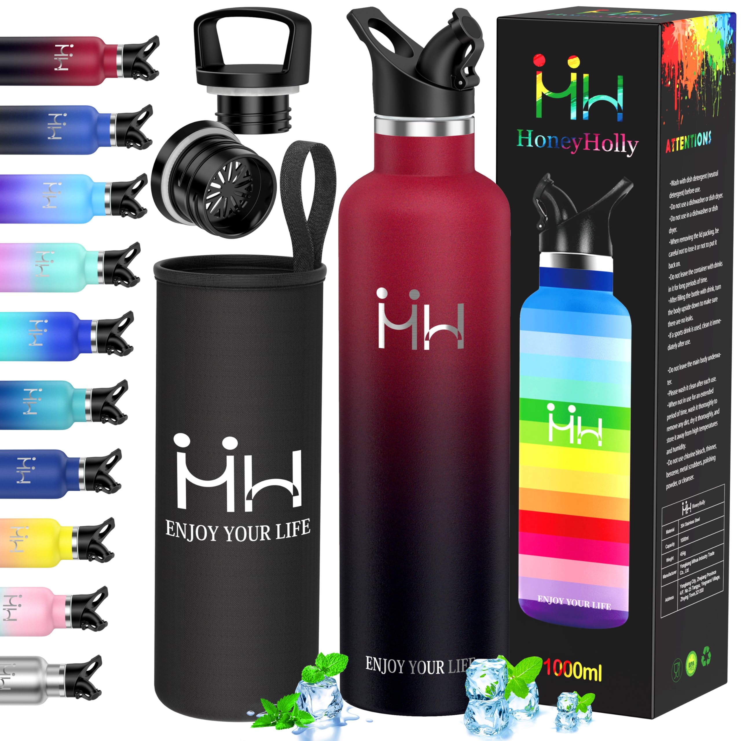 Kkapping Water Sports Water 1 Stainless Steel Thermal Vacuum Insulated BPA Comes with 2 Types of Lid and Stylish and Easy to Dishwasher Carbonated
Kkapping Water Sports Water 1 Stainless Steel Thermal Vacuum Insulated BPA Comes with 2 Types of Lid and Stylish and Easy to Dishwasher Carbonated