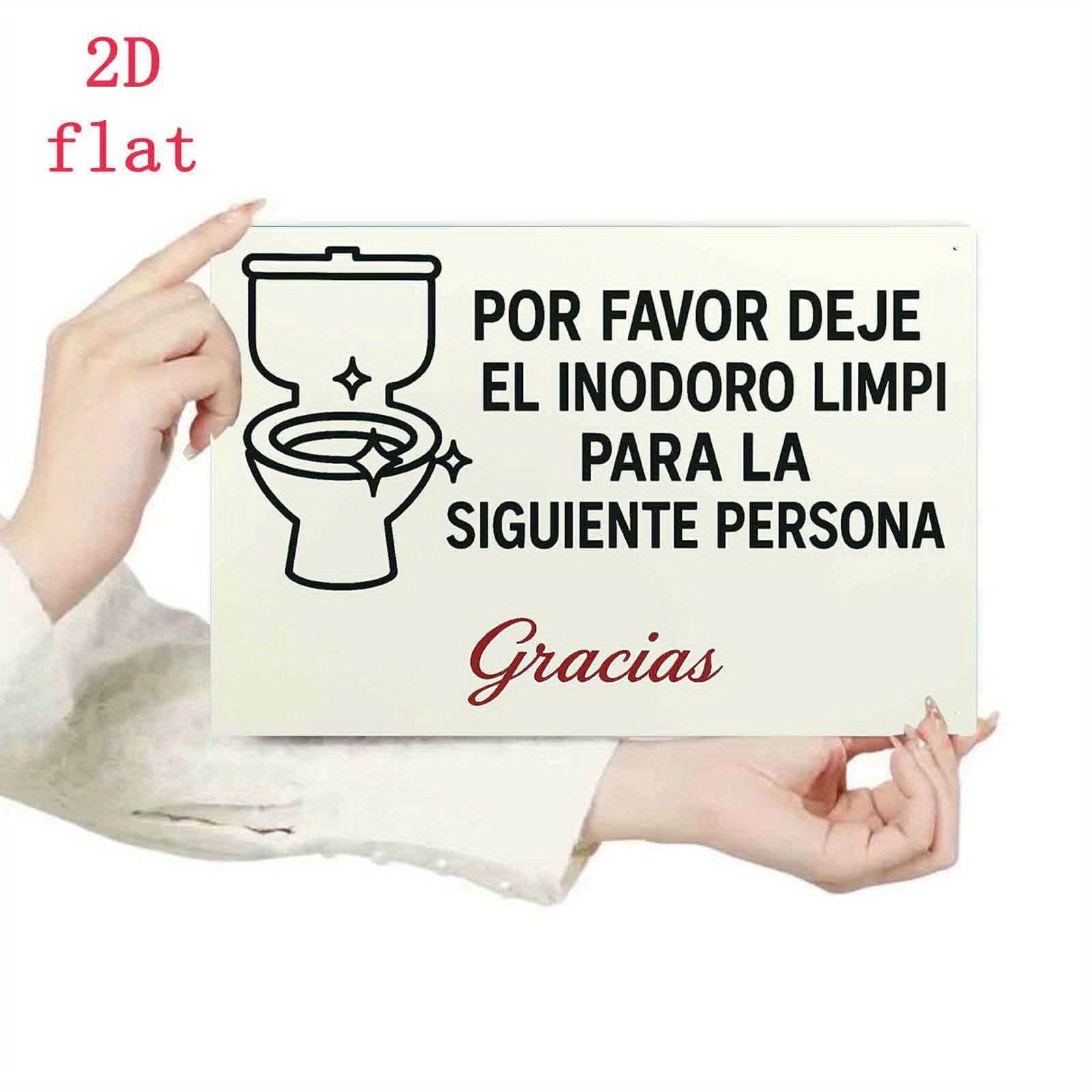 D Flat pc Spanish Bathroom Sign Please Keep the Restroom Clean Iron Wall Art x Inch Retro Toilet Design with Sp 20x30cm(7.8x11.8inch)
D Flat pc Spanish Bathroom Sign Please Keep the Restroom Clean Iron Wall Art x Inch Retro Toilet Design with Sp 20x30cm(7.8x11.8inch)