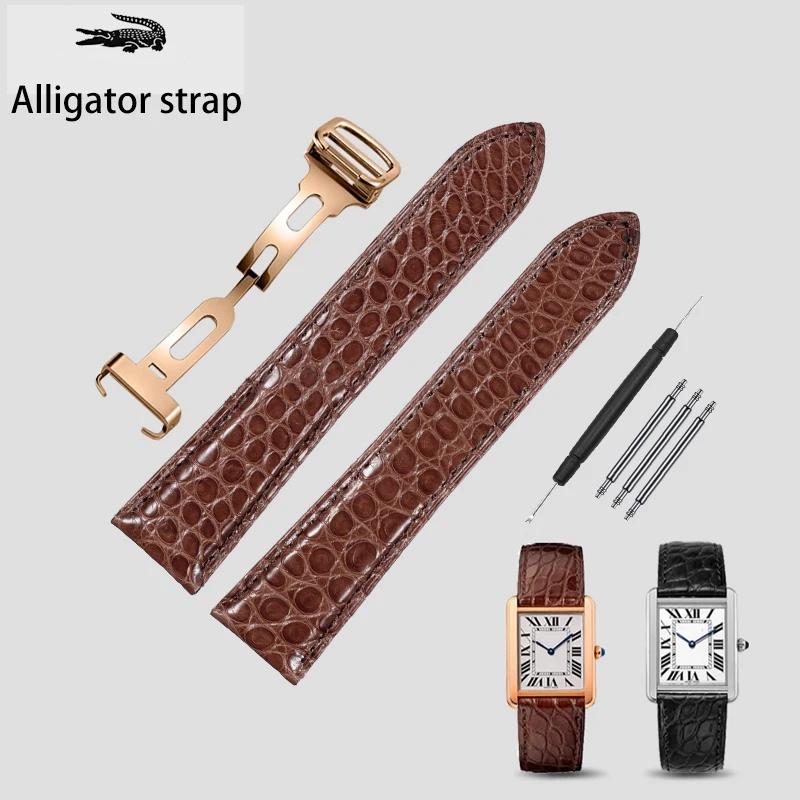 Для годинника Cartier Tank London Solo Series Ремінець для годинника зі шкіри алігатора Крокодил Натуральна шкіра Браслет 16 17 18 23 25 мм 24mm
Для годинника Cartier Tank London Solo Series Ремінець для годинника зі шкіри алігатора Крокодил Натуральна шкіра Браслет 16 17 18 23 25 мм 24mm