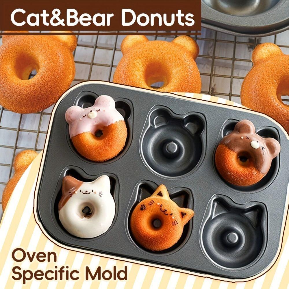 Cat Pattern Donut Baking Tools 6 Cavity Madeleine Cake Baking Pan Muffin Cakes Mold Pudding
Cat Pattern Donut Baking Tools 6 Cavity Madeleine Cake Baking Pan Muffin Cakes Mold Pudding