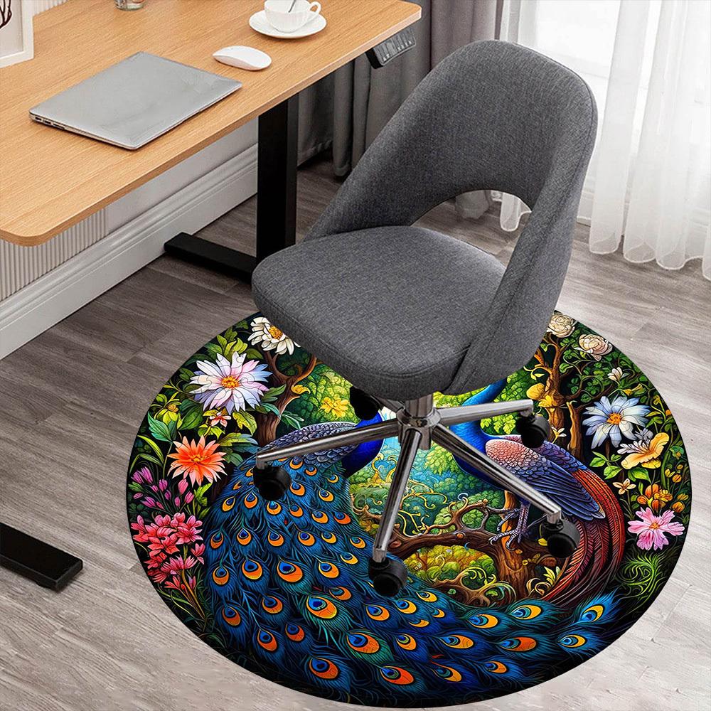 1pc Peacock Garden Pattern Office Round Rugs, Under Chair Round Rugs for Living Room, Bedroom, Bathroom Decoration Carpet 091847 80cm by 80cm
1pc Peacock Garden Pattern Office Round Rugs, Under Chair Round Rugs for Living Room, Bedroom, Bathroom Decoration Carpet 091847 80cm by 80cm
