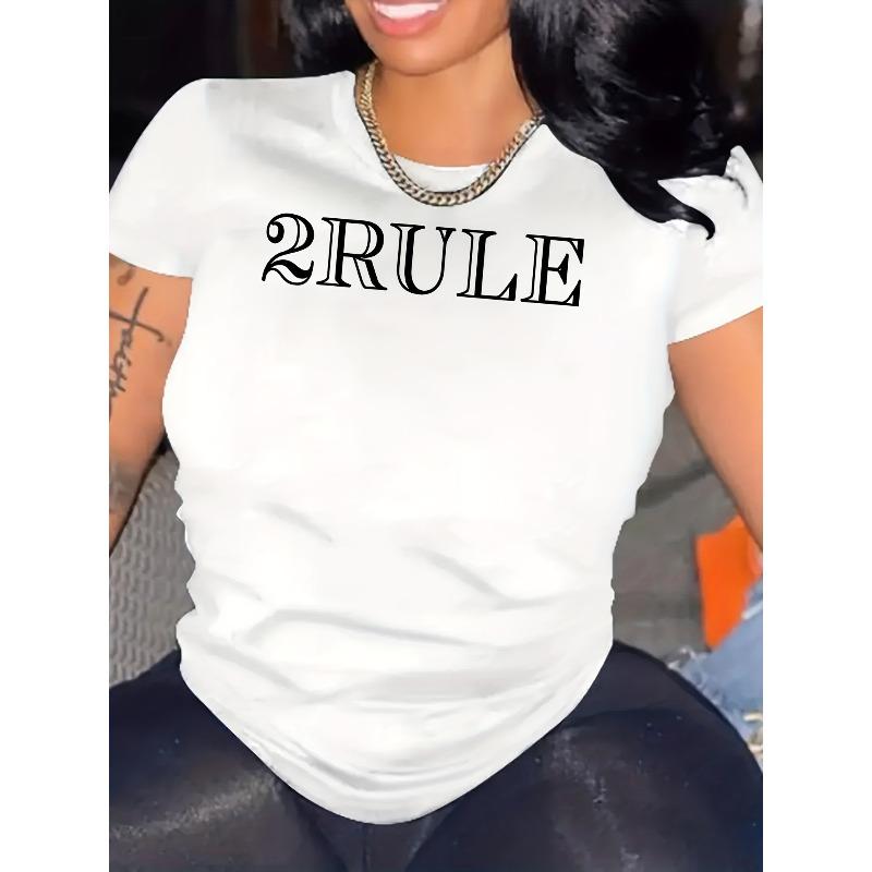 Women s Oversized Short Sleeve T-Shirt with rule Print & Number 2 Accent - Casual Round Neck All-Season Top, Machine Washable S белый
Women s Oversized Short Sleeve T-Shirt with rule Print & Number 2 Accent - Casual Round Neck All-Season Top, Machine Washable S белый