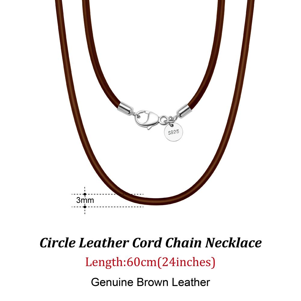 Rinntin Genuine Italian 2mm Brown Leather Cord Chain Necklace for Women Men with 925 Silver Clasp Trendy Jewelry SC62
Rinntin Genuine Italian 2mm Brown Leather Cord Chain Necklace for Women Men with 925 Silver Clasp Trendy Jewelry SC62