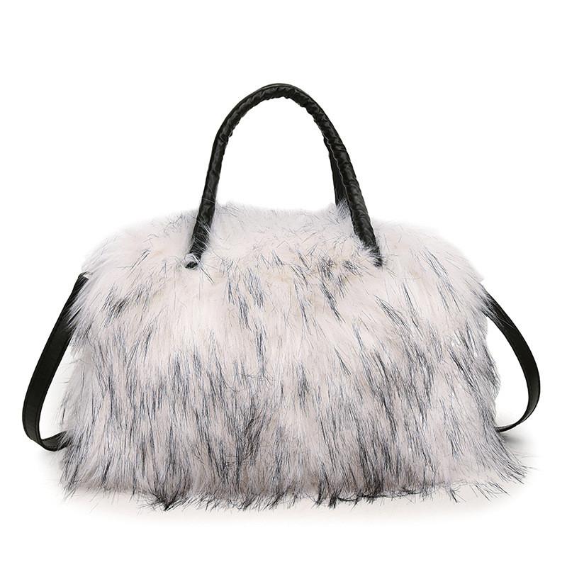 Stylish Soft Plush Handbag For Women With Modern Urban Design In Mint Cream And Gray білий
Stylish Soft Plush Handbag For Women With Modern Urban Design In Mint Cream And Gray білий