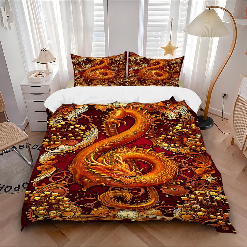 3pc Fantasy Dragon Music Mechanical Art Cover Set - 1 Quilt Cover + 2 Pillowcases, All Seasons Bedroom Setting, Perfect for Home065 135x200cm
3pc Fantasy Dragon Music Mechanical Art Cover Set - 1 Quilt Cover + 2 Pillowcases, All Seasons Bedroom Setting, Perfect for Home065 135x200cm