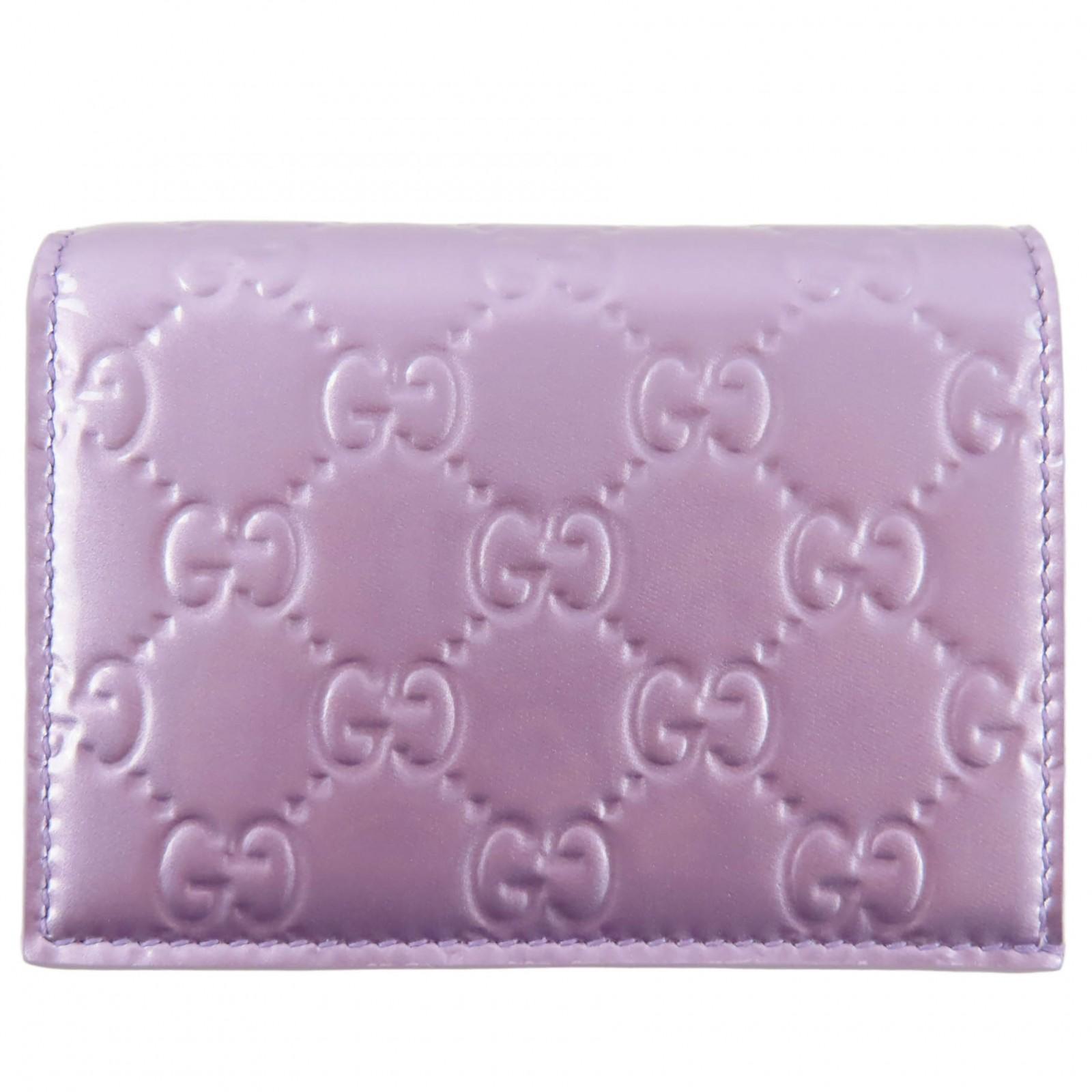 Pristine GUCCI Bifold Wallet Metallic purple Patent leather Women 847207 Used
Pristine GUCCI Bifold Wallet Metallic purple Patent leather Women 847207 Used