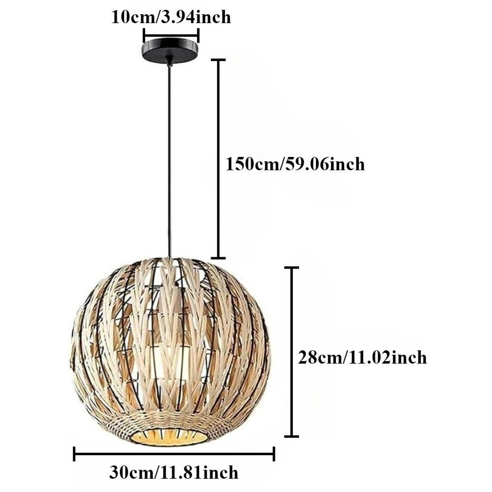JOYINLED Handwoven Rattan Pendant Light Bamboo Wicker Ceiling Lamp Natural Woven Chandelier for Living Room Dining Room Bedroom Without Bulb
JOYINLED Handwoven Rattan Pendant Light Bamboo Wicker Ceiling Lamp Natural Woven Chandelier for Living Room Dining Room Bedroom Without Bulb