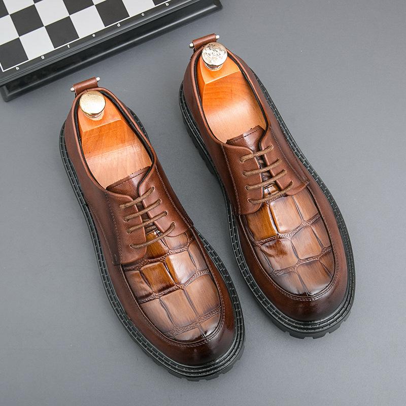 Large size new leather shoes men s casual shoes trend thick-soled lace-up foot leather shoes 38
Large size new leather shoes men s casual shoes trend thick-soled lace-up foot leather shoes 38
